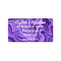 Purple Marbled Return Address Label