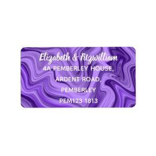 Purple Marbled Return Address Label