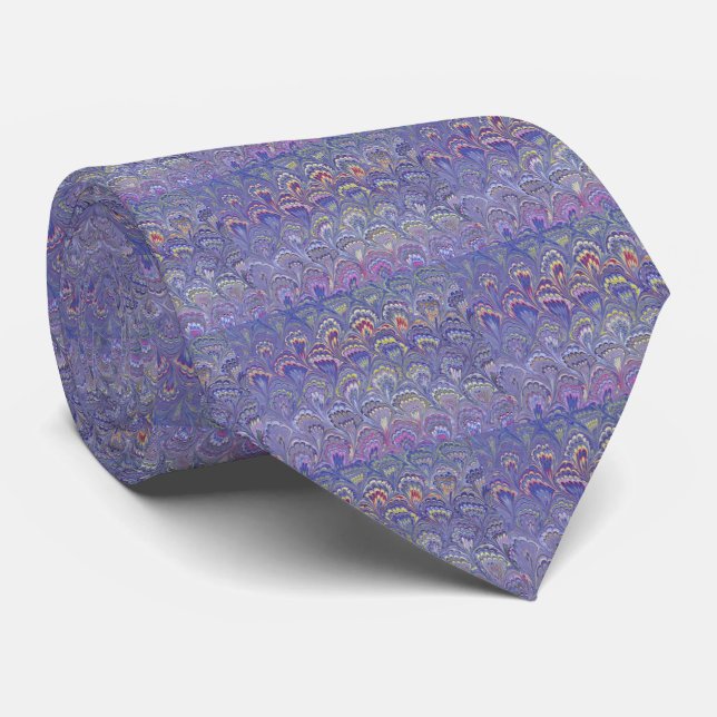 Purple Marbled Tie (Rolled)