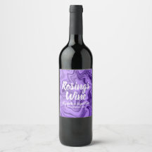 Purple Marbled Wine Label