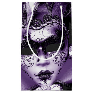 Purple Mardi Gras Masquerade Small Gift Bag