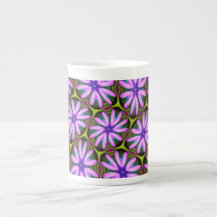 Purple Marguerite Patterns Bone China Mug