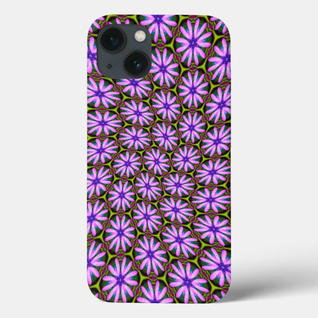 Purple Marguerite Patterns Case-Mate iPhone Case (Back)