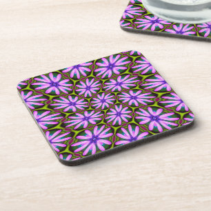 Purple Marguerite Patterns Coaster