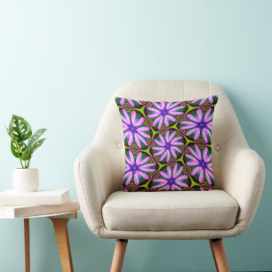 Purple Marguerite Patterns Cushion