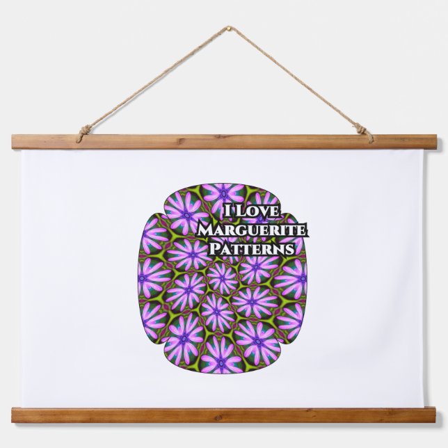 Purple Marguerite Patterns Hanging Tapestry (Front)