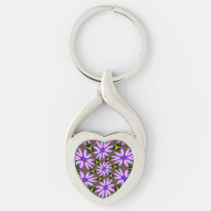 Purple Marguerite Patterns Key Ring