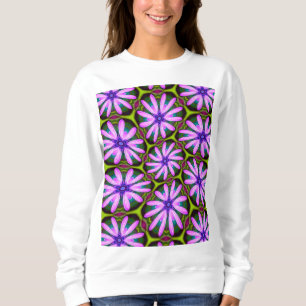 Purple Marguerite Patterns Sweatshirt