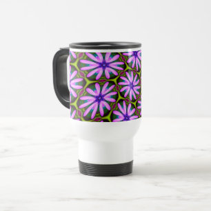 Purple Marguerite Patterns Travel Mug