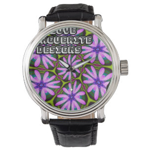 Purple Marguerite Patterns Watch