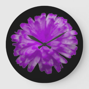 Purple Marigold Wall Clock