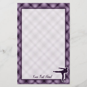 Purple Martial Arts Stationery