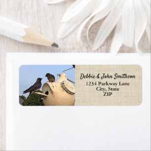 Purple Martin Birds Nature Return Address Birding