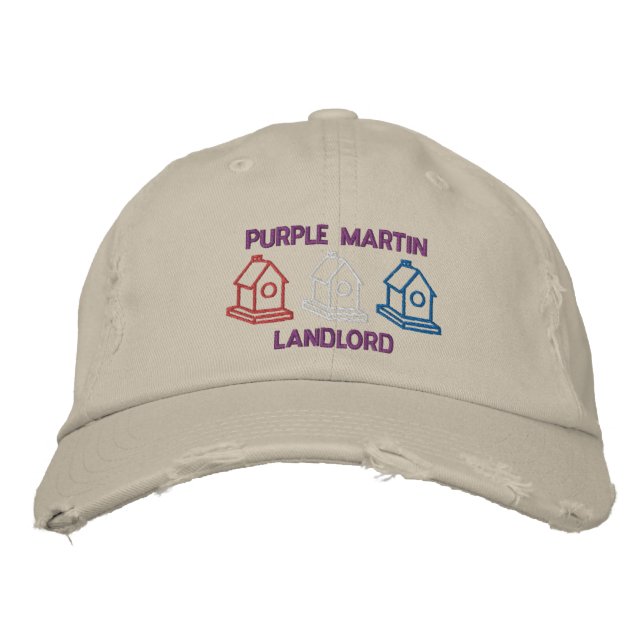 Purple Martin Landlord Embroidered Hat (Front)