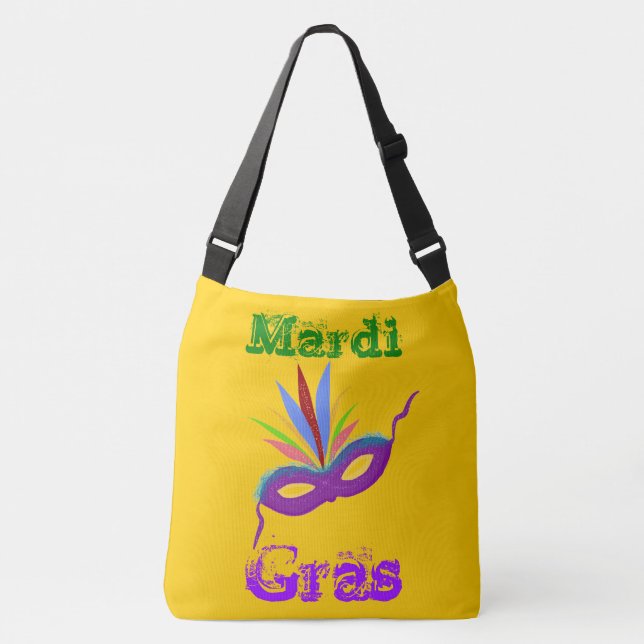 Purple Mask Mardi Gras Tote Bag (Front)