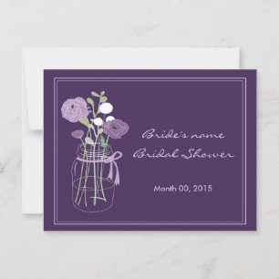 Purple Mason Jar Bridal Shower Advice