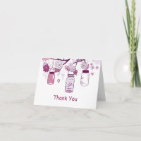 Purple Mason Jars and Love Birds Postage