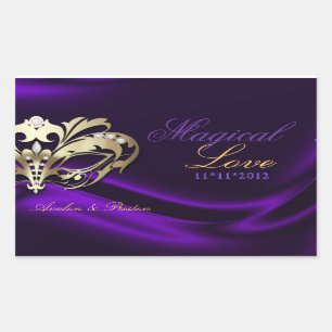 Purple Masquerade Gold Candy Buffet Sticker