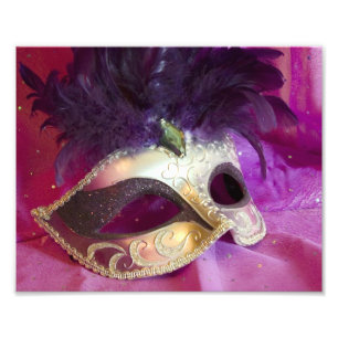 Purple Masquerade Mask Photo Print