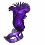 Purple Masquerade Party Table Decorations Standing Photo Sculpture<br><div class="desc">Pretty purple feather mask purple masquerade party table decoration acrylic sculpture cut-out.</div>