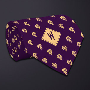 Purple Math Teacher Arithmetic Tie