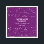 Purple Mathematics Graduate Class of Graduation Napkin<br><div class="desc">Beautiful and elegant purple graduation napkins with a pattern of mathematic equations and graphics for your celebration. Illustrated and designed by Patricia Alvarez.</div>