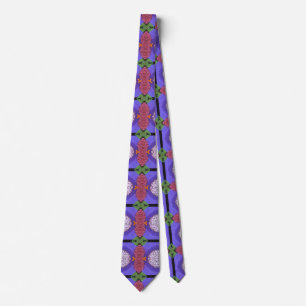 Purple Mauve and Green Modern Design Tie