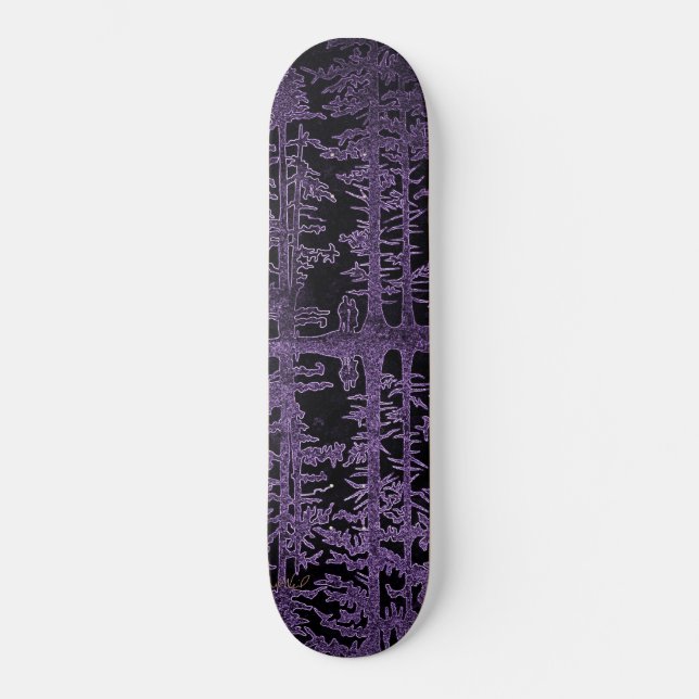 purple, mauve, black forest, into the woods, coupl skateboard (Front)