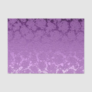 Purple Mauve Colour Floral Print Succulent Pattern Tissue Paper