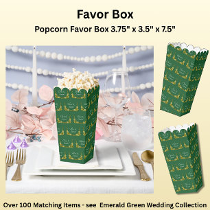 Purple Mauve Emerald Green & Gold Wedding Suite Favour Box