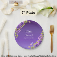 Purple Mauve Flowers & White Wedding Suite 7"