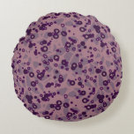purple mauve geometric round cushion<br><div class="desc">purple mauve geometric</div>