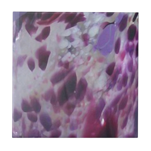 Purple, mauve, lilac, white, cream. tile (Front)