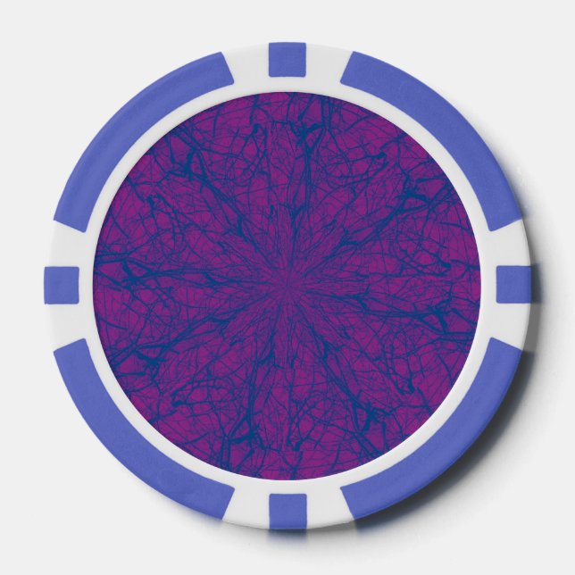 Purple Maze Poker Chips (Front)