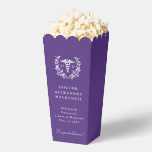 Purple MD Caduceus Graduation Favour Box