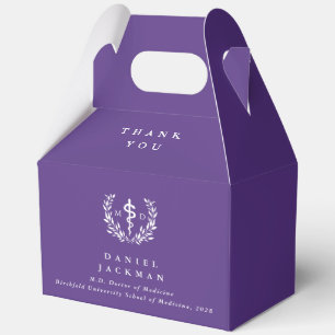 Purple MD Doctor + Asclepius Graduation Favour Box