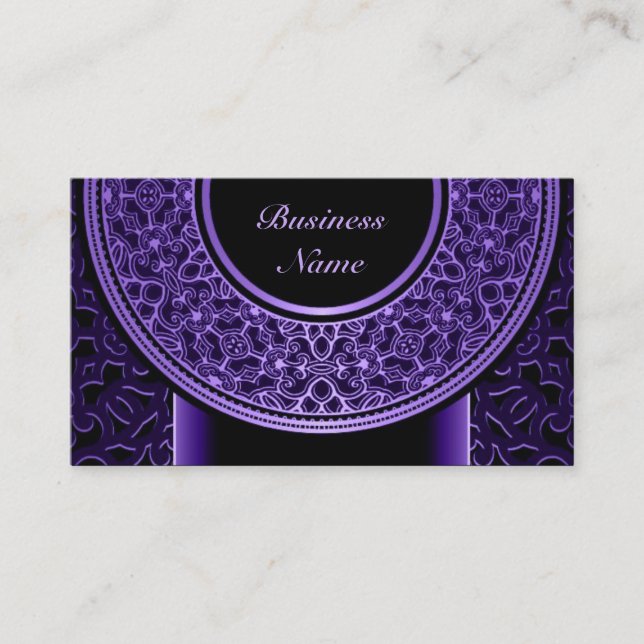 Purple Medallion Business Card 3 (Front)