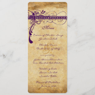Purple Mediaeval Renaissance Elegant Menu