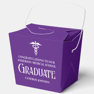 Purple Medical School Graduation Party Fortune Favour Box