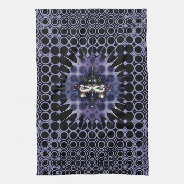 Purple Meditation Tea Towel (Vertical)