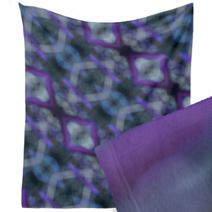 Purple Medley Boho Chic Fleece Blanket