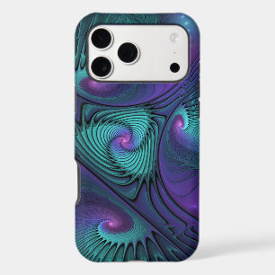 Purple Meets Turquoise Modern Abstract Fractal Art