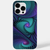 Purple Meets Turquoise Modern Abstract Fractal Art