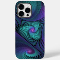 Purple Meets Turquoise Modern Abstract Fractal Art