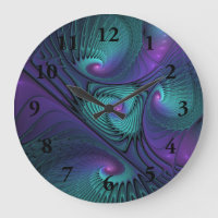 Purple meets Turquoise modern abstract Fractal Art