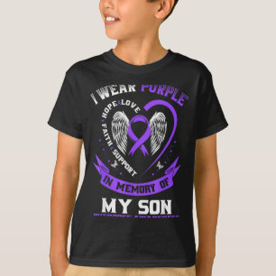 Purple memory my son drug overdose awareness ribbo T-Shirt