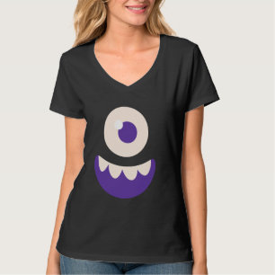 Purple Men's Women's Cute Monster Face Halloween C T-Shirt