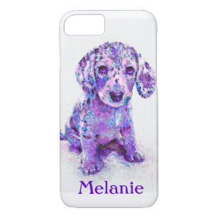 purple merle dachshund iPhone 7 case
