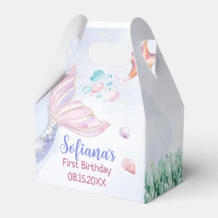 Purple Mermaid 1st Birthday Oneder the Sea Favour Box