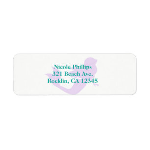 Purple Mermaid Beach Birthday Party Invitation